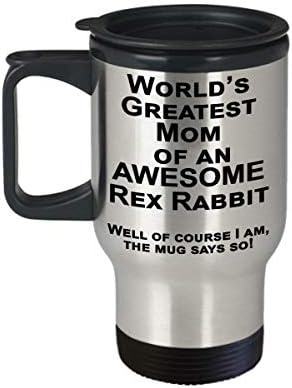 Rex Nyúl Utazási Bögre, Mini Rex Nyúl, Ajándék Nyúl Szerető - a Világ Legjobb anyukája egy Fantasztikus Nyuszi