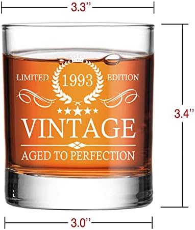 Perfectinsoy Évjárat 1993, 30 éves korban, 30 éves Whiskys Pohár, 30 Szülinapi Dekoráció, Férfiaknak, Party Kellékek, 30