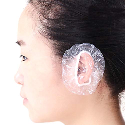 100-as Műanyag Eldobható Világos, Rugalmas Fül-Fedezze Vízálló Fül Protector Fül Sapkát, Fülvédőt a hajfestékek Zuhanyzás
