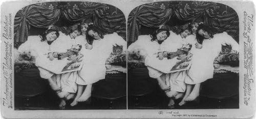 HistoricalFindings Fotó: Fotó: Stereograph,a Bólintás,a Kis Lányok Alszanak a Kanapén,Hajh,Gyerekek,c1901