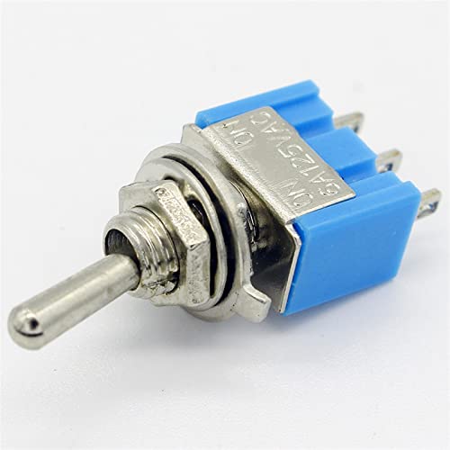 10pc Kék Mini MTS-102 3-Pin SPDT AZ-6A 125VAC Miniatűr Kapcsoló Kapcsolók