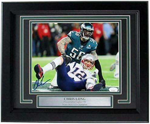 Chris Hosszú Philadelphia Eagles Aláírt/Dedikált 8x10 Fotó, Keretezett SZÖVETSÉG 157831 - Dedikált NFL-Fotók