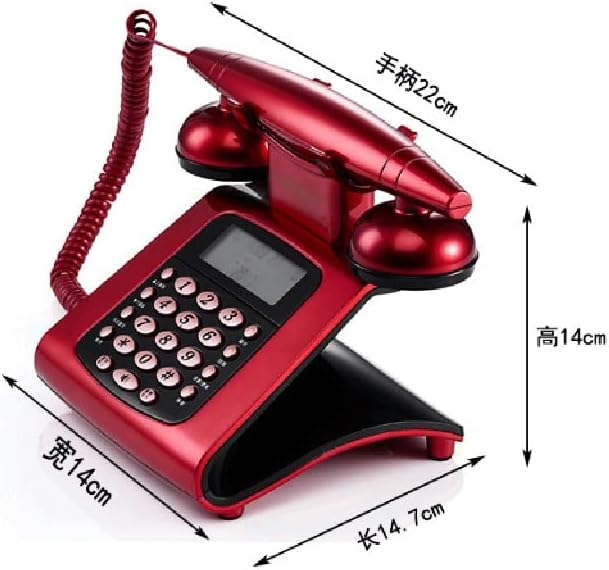 WYFDP Antik Vezetékes Vezetékes Telefon, Fix Retro Telefon Gombot, Tárcsázza a Klasszikus, Dekoratív Telefon Haza, Család