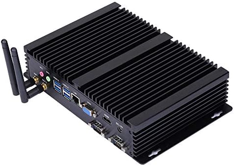 HUNSN ventilátor nélküli Ipari PC-n, Mini Számítógép, Intel Core I3 5005U, IM03, VGA, HDMI, LAN, 2 x COM RS232, 3 x USB2.0,