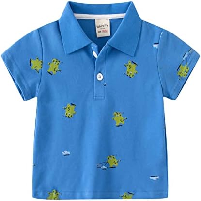 T-Shirt Stílus Kisgyermek Fiúk Lányok Rövid Ujjú Húsvéti Nyúl Rajzfilm Nyomtatott Gyerekek Maximum Póló (0314H-Kék, 2-3 Év)