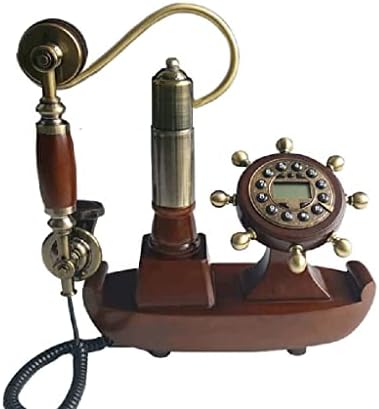 N/Antik Vezetékes Telefon, Vintage Ellátott Vezetékes Telefon Telefone Hajót Otthon, Irodában Ülve Szoba (Szín : Bőr vonal)