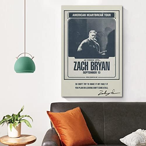 BAOBAOshu Énekes Zach Bryan Régi Plakát, Poszter Díszítő Festés Vászon Fali Poszterek Art Kép Nyomtatási Modern Család Hálószoba
