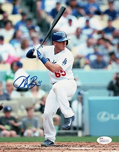 Austin Barnes Dedikált 8X10 Fotó Los Angeles Dodgers a Bat SZÖVETSÉG WP041271 - Dedikált MLB Fotók