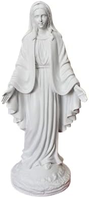 A Lady Grace Boldogságos Szűz Mária Katolikus Vallási Ajándékok Gyanta, Fehér Színű, 10 Hüvelykes Szobor, Szobor, Dekoráció
