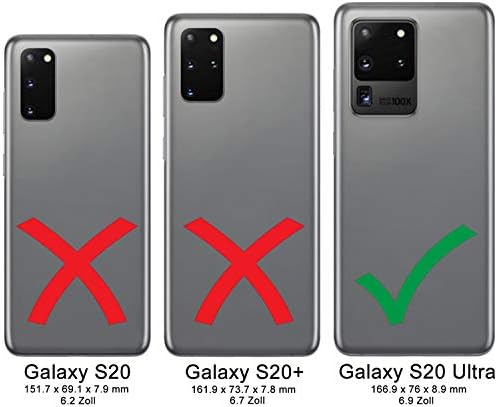 BOULETTA Pénztárca tok Samsung Galaxy S20 Ultra - Bőr Levehető Mágneses RFID Flip Tok Telefon Fedél 3 Kártya Slot a Férfiak,