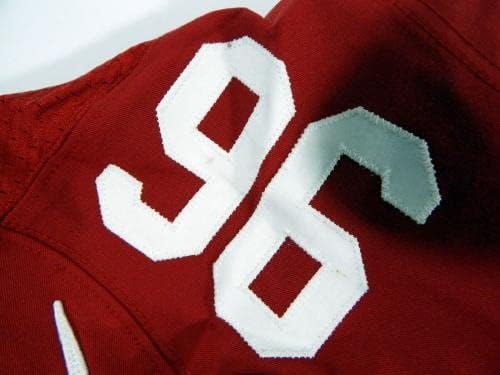 2012-es San Francisco 49ers Eric Bakhtiari 96 Játék Kiadott Piros Mez 44 DP34836 - Aláíratlan NFL Játék Használt Mezek