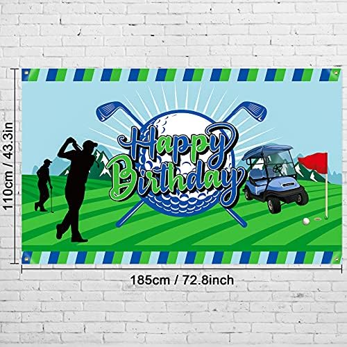 Golf Szülinapi Party Dekoráció Golf Boldog Szülinapot Hátteret Fotó Banner Fotózás Hátteret Golf Sport Témájú Szülinapi Parti