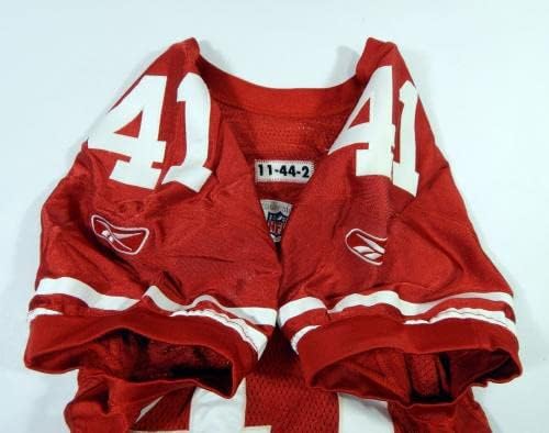 2011-ben a San Francisco 49ers 41 Játék Kiadott Piros Mez 44 DP42647 - Aláíratlan NFL Játék Használt Mezek