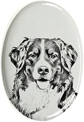 Berni-Hegyi Kutya, Ovális alakú Sírkő a Kerámia egy Kép egy Kutyát