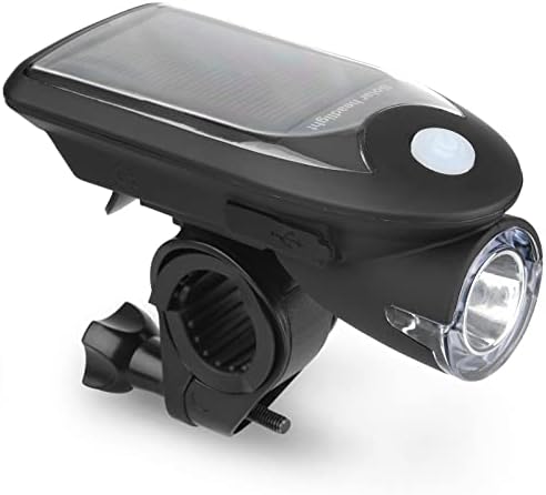 Napelemes Bicikli Lámpa Szett, USB Újratölthető Első Lámpa Kerékpár Vízálló Napelemes Fényszóró, valamint Napelemes Kerékpár