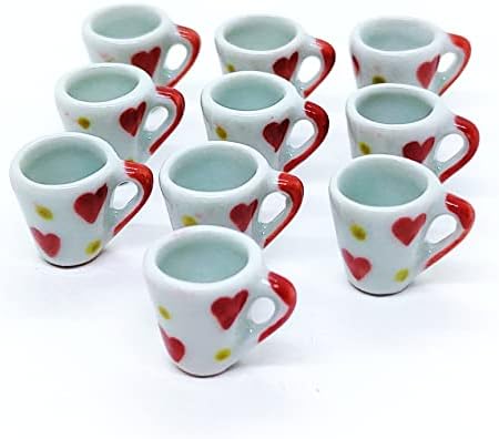 ChangThai Design ½ Fehér Kupa 10 Db Apró Edények - Miniatűr Csésze, Bögre, Tányér, Tál, Asztali Edények Evőeszközök Konyhai