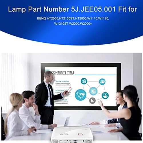KhotIlong 5J.JEE05.001 Csere Lámpa Ház BENQ W1110,W1120,W1210ST,W2000 Projektor.(UHP240W0.9 E20.7 Belül)