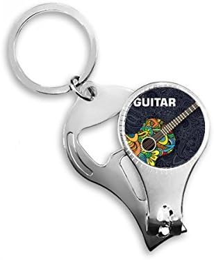 Gitár Hangszer Minta Design Köröm Zimankó Gyűrű Kulcstartó Sörnyitó Clipper