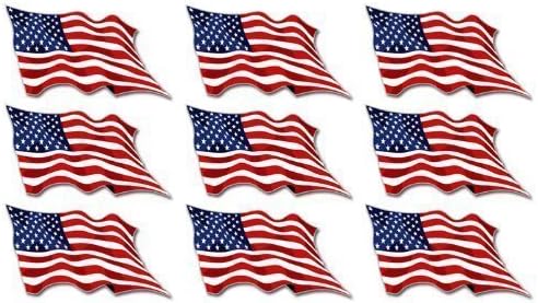 GHaynes Terjesztése Lap 9: USA Hullámzó Zászló Matrica, Matrica ICS (Amerikai minket Scrapbook Matricák) Méret: 1 x 2 inch