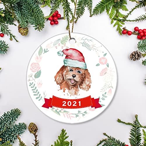 Labrador Kutya Karácsonyi Dísz Testre Neve Akvarell Személyre szabott Pet Ünnep 2020 Szállítási Pet-Emlékmű