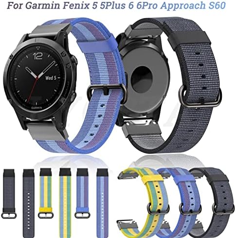 OTGKF 22mm Nylon Watchband A Garmin Fenix 6 6X Pro Csuklópánt Heveder Fenix 5 5Plus 935 S60 Quatix5 gyorskioldó Smartwatch