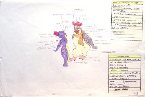 Kavics, majd a Pingvin, 1992, Eredeti - Don Bluth Studios - Animáció Cel Color Gombot Rajz