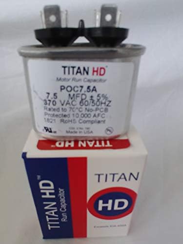 Titán HD POC7.5A Fut Kondenzátor 7.5 MFD 370 Volt Ovális
