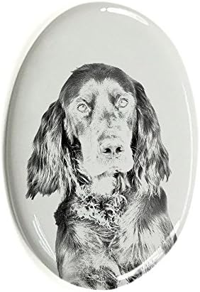 Gordon Szetter, Ovális alakú Sírkő a Kerámia egy Kép egy Kutyát