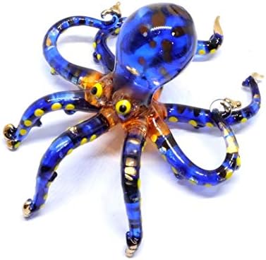 Kézzel készített Mini Üveg Úszás Polip Fújt Üveg-Művészet Óceán Állat Gyűjthető Figurák Adatok Dísz Miniatűr Klassz Dolgok