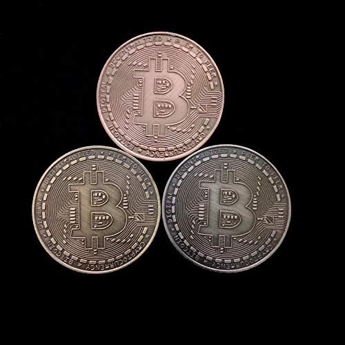 1db Emlékérme Aranyozott Ezüst Érme a Bitcoin Bitcoin Virtuális Fizetőeszköz 2021 Limitált szériás Gyűjthető Érme védőtok