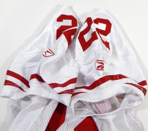 2009-ben a San Francisco 49ers Carlos Rogers 22 Játék Kiadott Fehér Jersey 44 DP26454 - Aláíratlan NFL Játék Használt Mezek