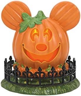 Osztály 56 Disney Village Halloween Tartozékok Pumpkintown Mickey Egér Város Központjában Világít Figura, 4 Hüvelykes, Többszínű
