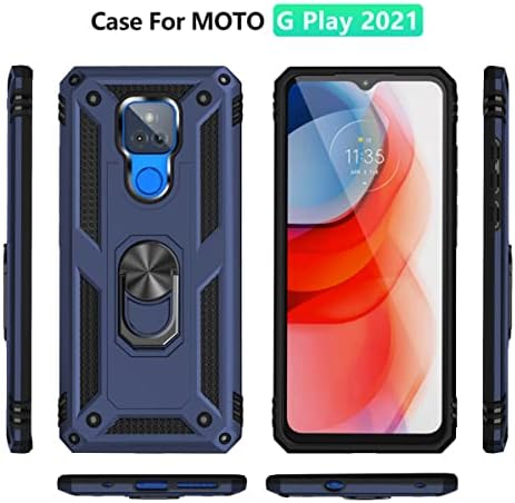 SKTGSLAMY Moto G Játszani az Esetben,Motorola G Játszani 2021 Esetében,képernyővédő fólia,[Katonai] 16ft. Csepp Vizsgált