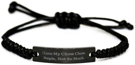 Új Chow Chow Dog Fekete Kötél Karkötő, Szeretem A Chow Chow. Az emberek Nem Annyira, Egyedi Ajándékok a kedvtelésből tartott