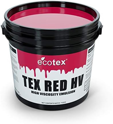 Ecotex® Tex Piros HV Emulzió (Gallon - 128oz.) - Magas Viszkozitású Előre Érzékennyé szitanyomás Emulzió, a Plasztiszol,
