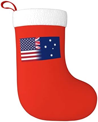 TZT Amerikai Zászlót, Ausztrál Zászló Karácsonyi Harisnya, Karácsonyi Ünnep Party Ajándékok Család Ünnepi Dekoráció, 18 Colos