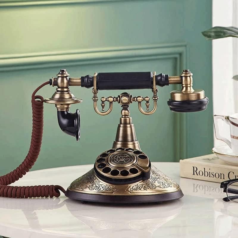 LHLLHL Vintage Telefon Forgó Tárcsázási Vezetékes Régimódi Telefon Kézibeszélő Csengőhang Hangerejének Beállítása a Tanulmány