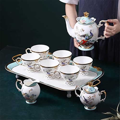 DNATS Kínai Stílusú Délutáni Tea Tea Set, Teáskanna, Nemzeti Feng Shui Készlet, porcelán kávéscsésze Szett Tálcával, Üdvözlő