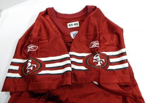2005-ben a San Francisco 49ers Üres Játék Kiadott Piros Mez 40 DP34681 - Aláíratlan NFL Játék Használt Mezek