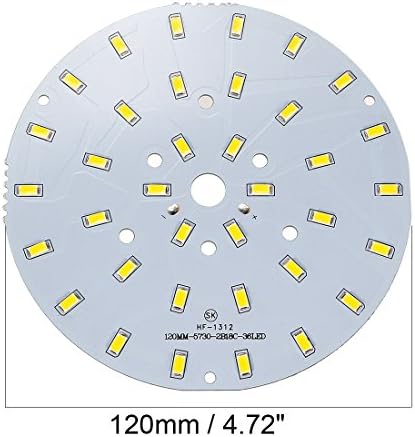uxcell LED Chip Izzó 300mA 18W 36 Led-5730 Felületre Szerelt Eszközök Modul Alumínium Tábla Meleg Fehér Szuper Fényes 120mm