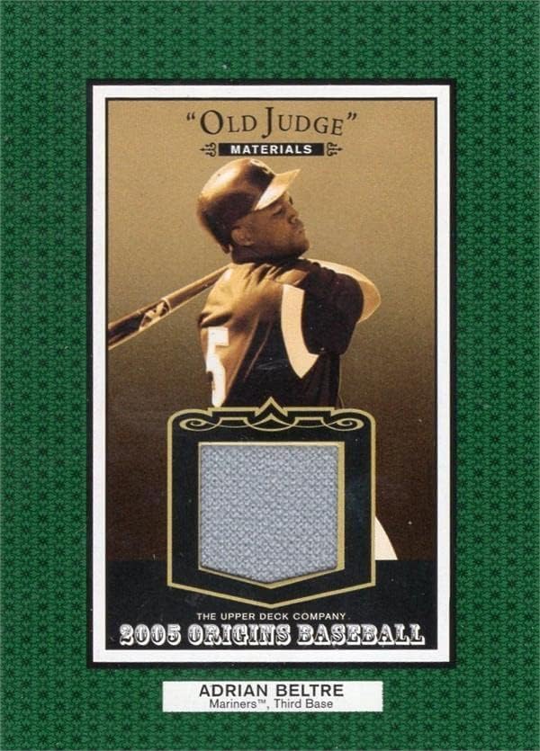 Adrian Beltre játékos kopott jersey-i javítás baseball kártya (Seattle Mariners) 2005 Felső szint Öreg Bíró OJAB - MLB Meccset