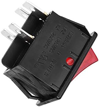 Aexit Piros Lámpa Fali Kapcsolók 4 Pin DPST ON/Off kapcsoló Billenő Kapcsoló 15A Dimmer Kapcsoló 250V AC