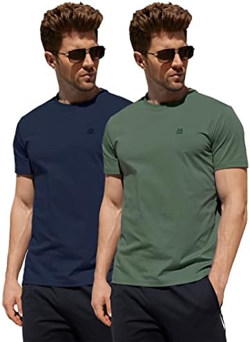 A férfiak Teljesítményét T-Shirt Ránc-Rezisztens Gyors Száraz, Rövid Ujjú Nedvesség Wicking UPF 50+ fényvédő Sportos