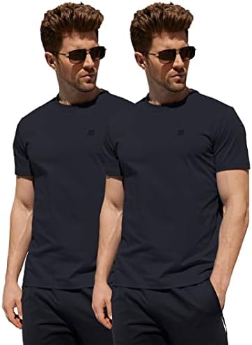 A férfiak Teljesítményét T-Shirt Ránc-Rezisztens Gyors Száraz, Rövid Ujjú Nedvesség Wicking UPF 50+ fényvédő Sportos