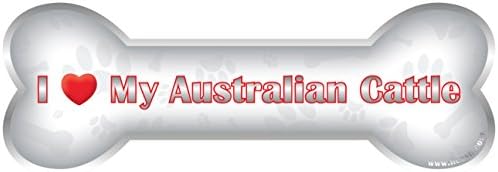 iLeesh Szeretem Az Ausztrál Szarvasmarha Csont Autó Mágnes, Fényvisszaverő Chrome