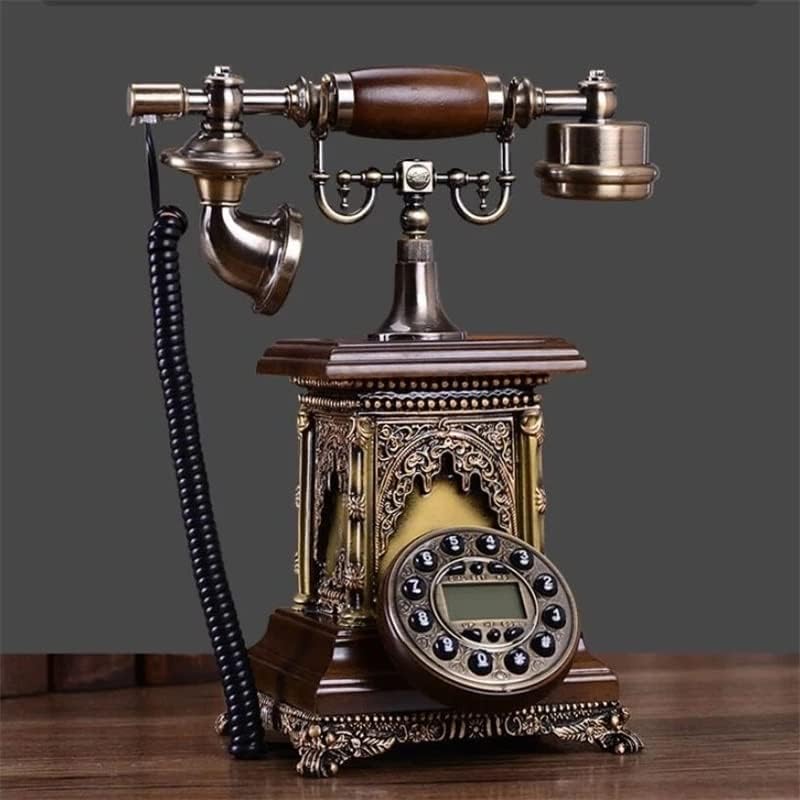 WYFDP Vezetékes Telefon Divat Otthon Tömör Fa Kreatív Iroda Kék Háttérvilágítás+Kihangosító+Hívófél-AZONOSÍTÓ Vezetékes Telefon