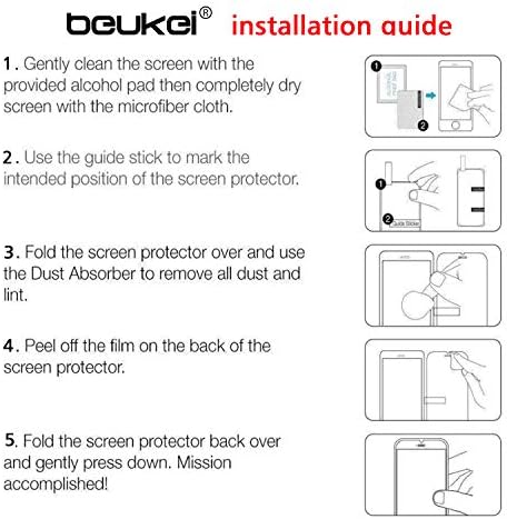 beukei (5 Csomag) Kompatibilis a Xiaomi Mi 11 Lite/Mi 11 Lite 5G képernyővédő fólia, Edzett Üveg,3 Csomag képernyővédő fólia