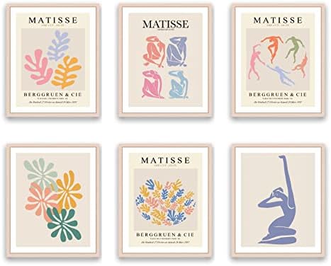 Cornerora Matisse Ujjlenyomat, Matisse Wall Art, dán Plakátok, dán Pasztell Fali Dekoráció a Szobában Esztétikai Henri Mattisse