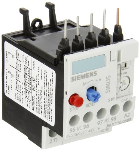 Siemens 3RU11 16-0AB0 Termikus Túlterhelés Relé, Szerelés Rá Érintkező, Méret S00, 0.11-0.16 Egy Beállítási Tartomány