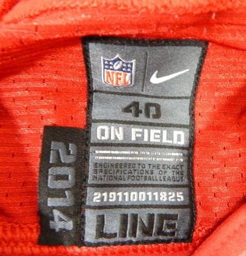 2014-ben a San Francisco 49ers Raymond Ventrone 23 Játék Kiadott Piros Mez 40 DP35637 - Aláíratlan NFL Játék Használt Mezek